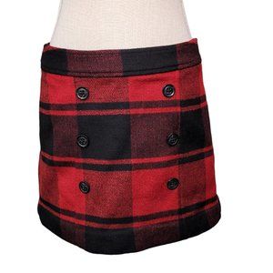 Women's Gap Mini Skirt Red & Black Size 4